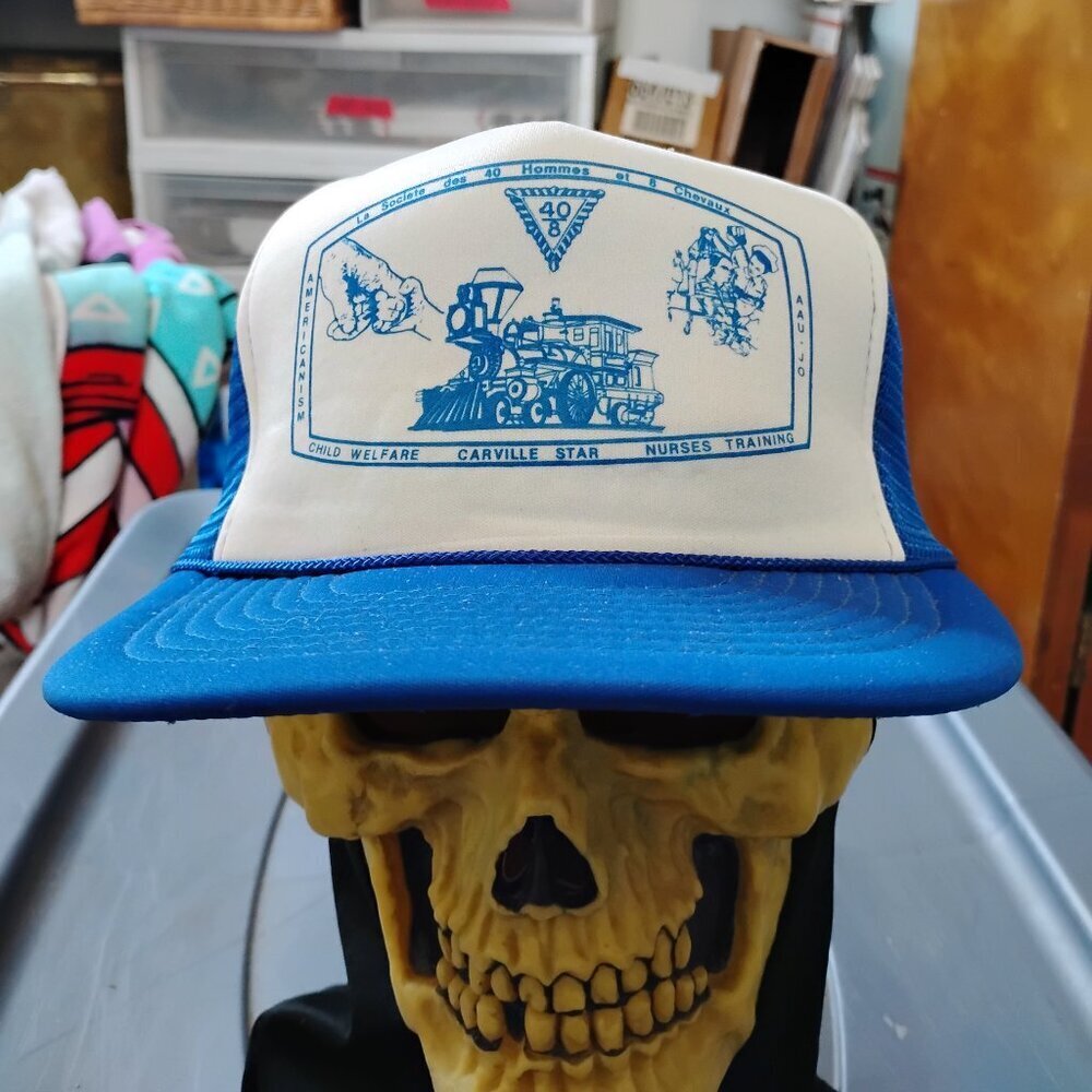 Deadstock Vintage Society Of 40 And 8 Snap Trucker Hat Cap